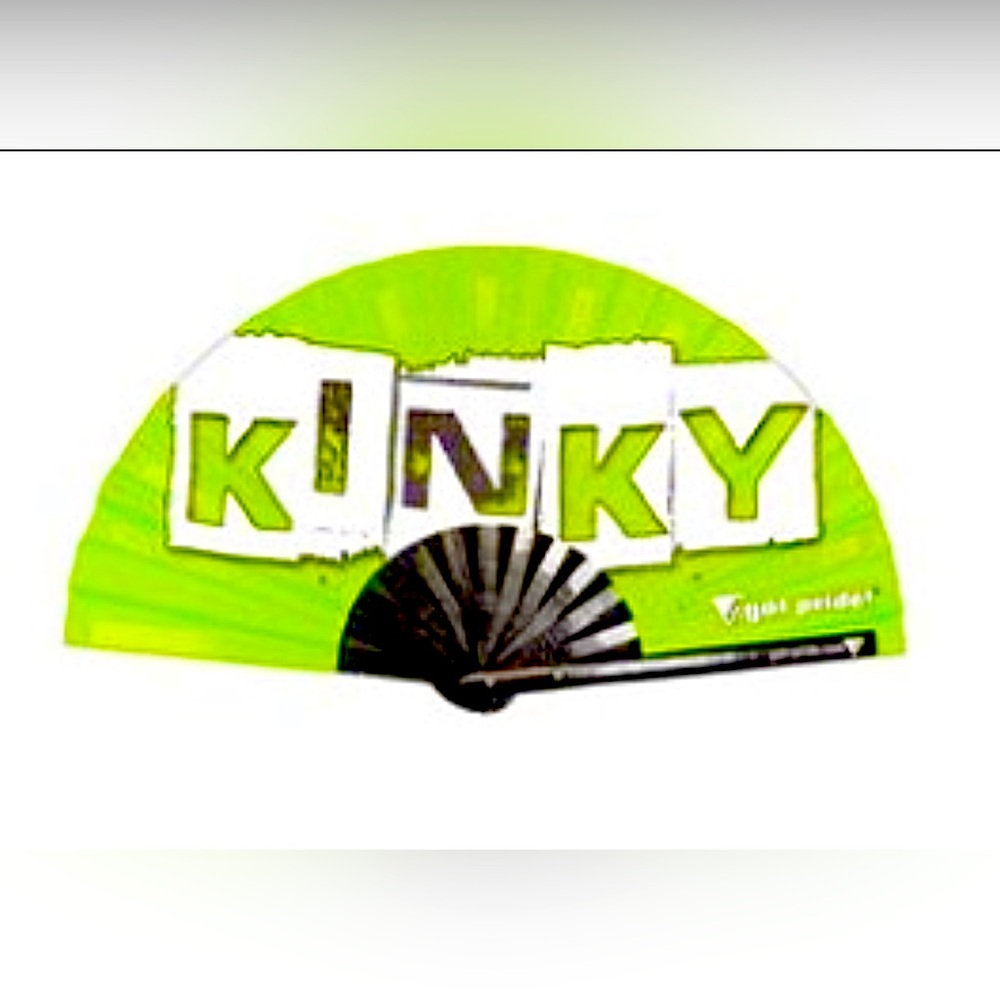 KINKY Clacking Premium Bamboo Folding Hand Fan 13”